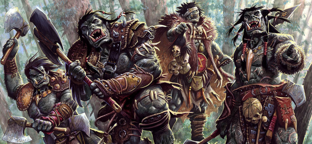 An orc war party prepares for combat.